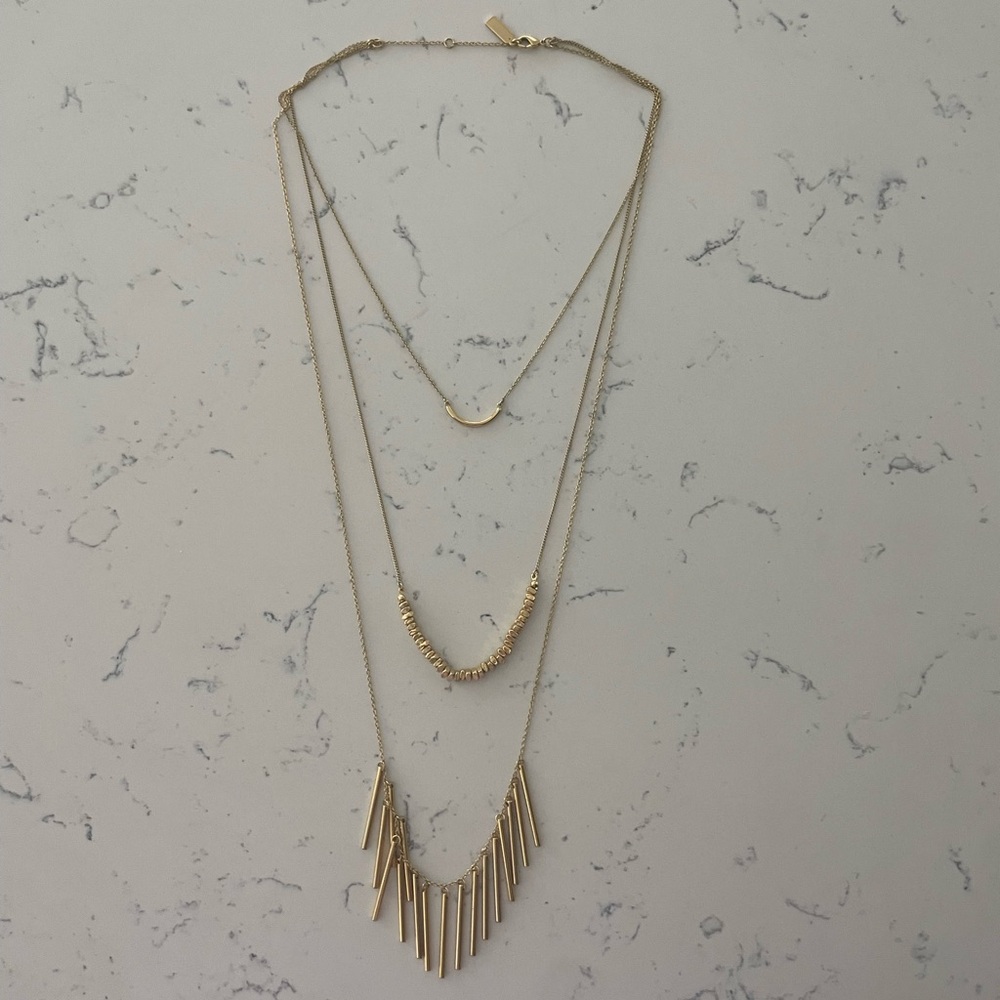 Baublebar gold layered necklace